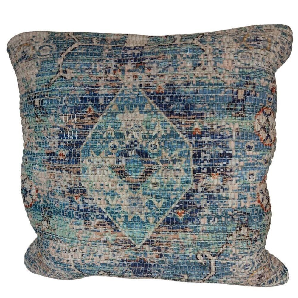 Surya Bohemian GeometricThrow Pillow 17" Square Modern Artsy Colorful Accent